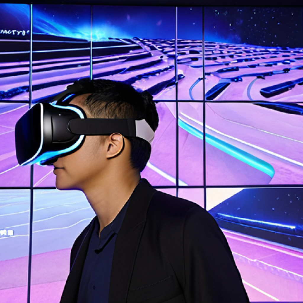 A dynamic, futuristic scene showcasing the "デジタル融合" (digital fusion) of a next-generation brand experience. In a sleek, modern event space, diverse individuals are seamlessly interacting with advanced technology. Some wear minimalist VR/AR headsets, immersed in vivid product simulations or virtual worlds. Others engage with large, transparent LED screens displaying interactive "ハイブリッドイベント" (hybrid event) content, where real-time online questions from "オンライン参加者" (online participants) blend with "オフラインの感動" (offline emotion). Glowing lines and particles connect physical attendees with digital projections, symbolizing "熱" (excitement) and "繋がり" (connection) across boundaries. The atmosphere is vibrant and evokes a sense of "没入感" (immersion) and cutting-edge innovation. Subtle Japanese characters (e.g., 次世代, 体験) could be integrated into the digital displays or architecture. High-tech, bright, seamless.