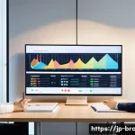 브랜드 커뮤니케이션 직무와 업무 자동화 - A modern Japanese office environment showcasing a diverse team of young professionals collaborating ...