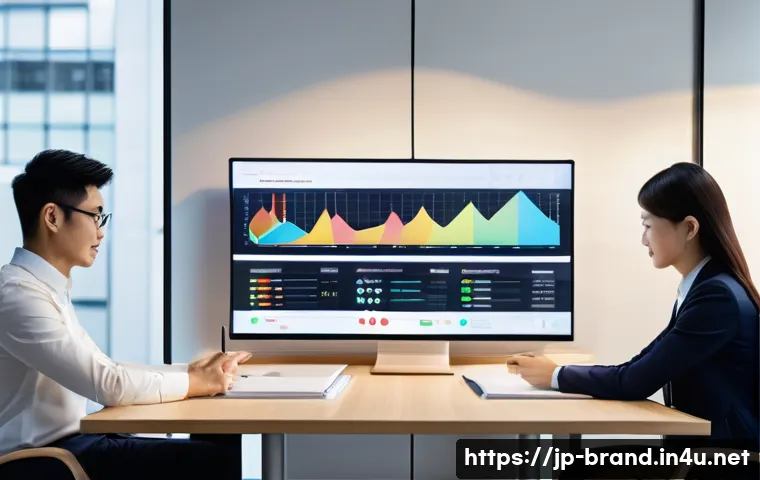 브랜드 커뮤니케이션 직무와 업무 자동화 - A modern Japanese office environment showcasing a diverse team of young professionals collaborating ...