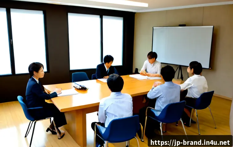 브랜드 커뮤니케이션 필수 실무 강의 추천 - Photorealistic professional workshop scene in a modern Tokyo-style training studio, diverse Japanese...